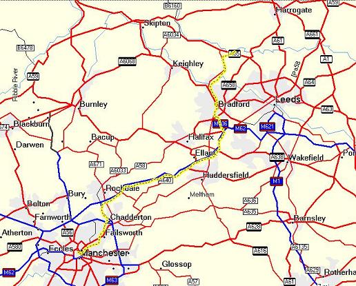 Otley to manchester